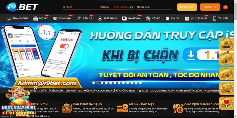 Đăng nhập I9BET vừa nhanh chóng lại dễ dàng không khó khăn